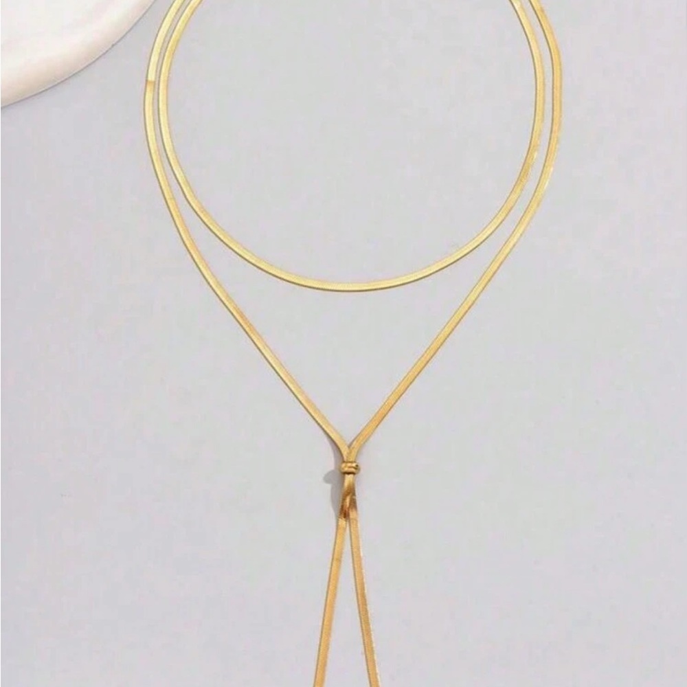 Beautiful Gold Color long Necklace Stainless Steel - Picture 3 of 5